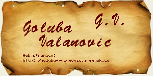 Goluba Valanović vizit kartica